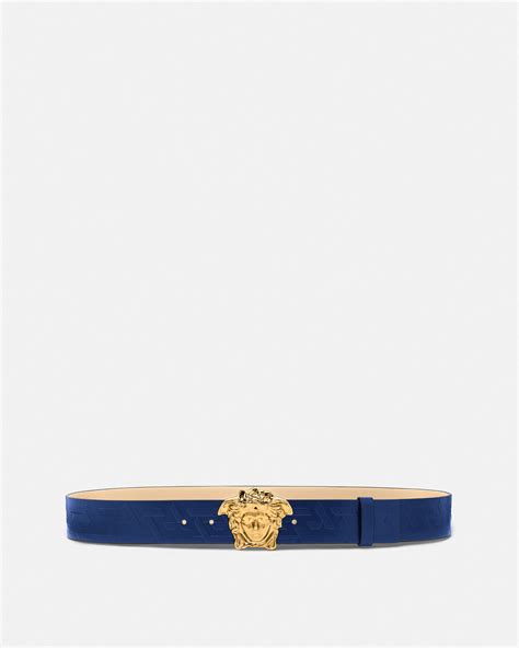 versace embossed leather belt|La Medusa Greca Leather Belt 4 cm .